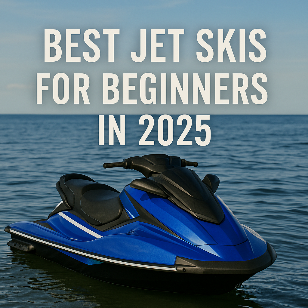 blue jet ski floating in the water